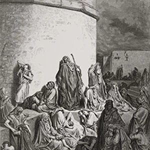 The People Mourning over the Ruins of Jerusalem, Lamentations 1: 1-2 illustration