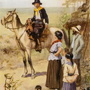 People of South America (colour litho)