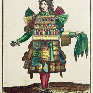 The Perfumers Costume (colour engraving)