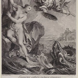 Perseus & Andromeda, 18th century (engraving)