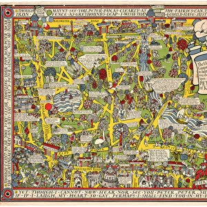 Peter Pan Map of South Kensington, 1923 (colour litho)