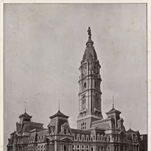 Philadelphia: The City Hall (b / w photo)