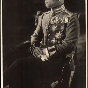 Photo Ak Prince Franz Joseph von Hohenzollern Emden, Uniform (b / w photo)