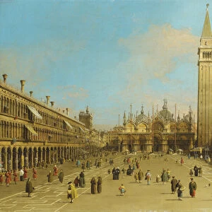 The Piazza San Marco, Venice, looking East, (oil on canvas)