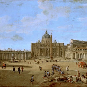 Piazza San Pietro, Rome - Caspar Adriaensz. van Wittel (Gaspare Vanvitelli) (1656-1736)