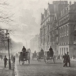 Piccadilly, with the Green Park (b / w photo)