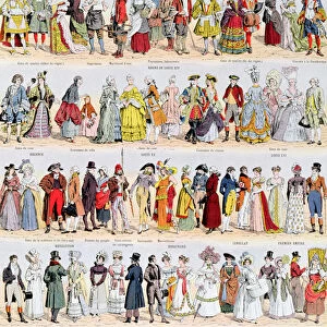 Pictorial history of clothing in France from the seventeenth century up to 1925