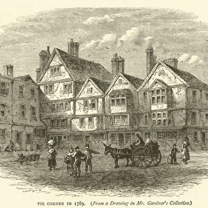 Pie Corner in 1789, from a drawing in Mr Gardners collection (engraving)