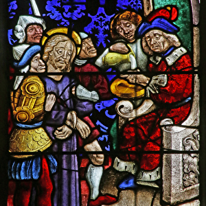 Pilate washes his hands, 1461 (stained glass)