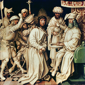 Pilate Washing his Hands, left panel from a triptych, 1496 (oil on panel)