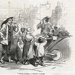 Pine-apples, a penny a slice (engraving)