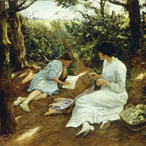 Amongst the Pines, 1915 (oil on canvas)