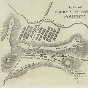 Plan of Barrack Encampment, Aldershot (engraving)