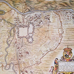 Plan of the Citadel of Turin during the siege of 1640 (colour litho)