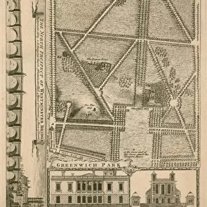 Plan of Greenwich Park, London (engraving)
