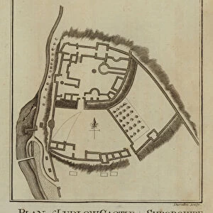 Plan of Ludlow Castle, in Shropshire (engraving)