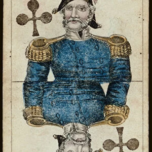 Playing card: King of Clubs (colour litho)