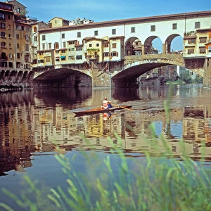 The Ponte Vecchio, built in 1345 (photo)