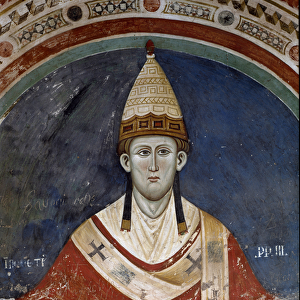 Pope Innocent III detail, 1210 (fresco)