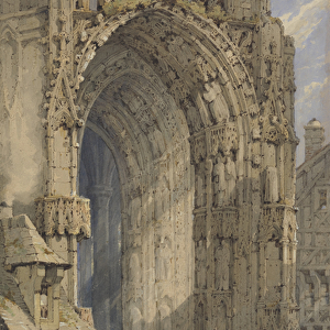 The Porch, Rheims Cathedral, c. 1840 (w / c, gouache & ink on paper)