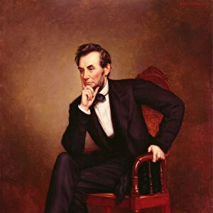 Portrait of Abraham Lincoln (oil on canvas)