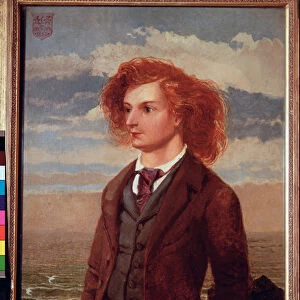 Portrait of Algernon Charles Swinburne (1837-1909) (oil on canvas)