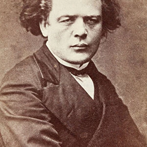 Portrait of Anton Rubinstein, 1860s (b/w photo)