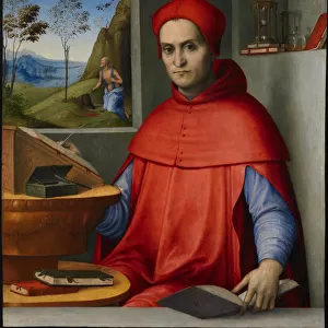 Portrait of a Cardinal in his Study, c. 1510-20 (oil & tempera on poplar panel)