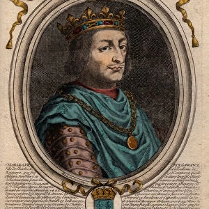 Portrait of Charles VII (1403-1461) King of France - CHARLES VII (1403-1461