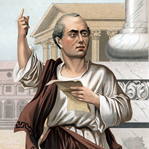 Portrait of Ciceron in Latin Marcus Tullius Cicero Roman politician