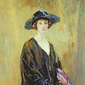 Portrait of Dorothy Una Ratcliffe (1891-1967) (oil on canvas)