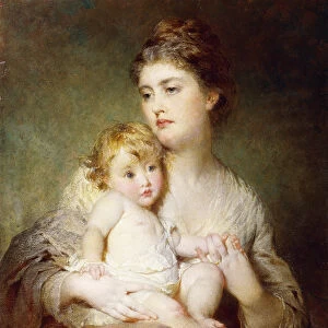Portrait of the Duchess of St. Albans, with her Son, 1875 (oil on canvas)