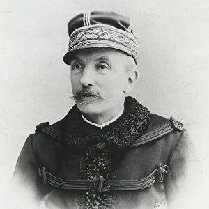 Portrait of Edmond Fremy (b / w photo)