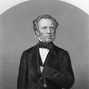 Portrait of Edward Baines (engraving) (b / w photo)