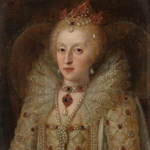 Portrait of Elizabeth I, Queen of England, 1550-99 (oil on panel)