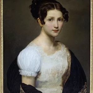 Portrait of Eugenie Pamela Lariviere, sister of the painter (1804-1824). Painting by Eugene Lariviere (1801-1823), 19th century. Oil on canvas. Dim: 0. 65 x 0. 53m