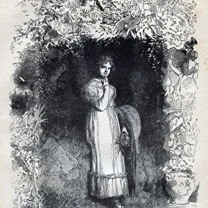 Portrait of Fantine in love by Tholomyes - Illustration by Gustave Brion (1824-1877