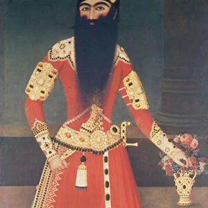 Portrait of Fath Ali-Shah (1771-1834) (oil on panel)
