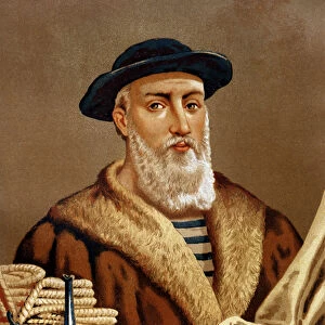 Portrait of Fernand de Magellan. in Portuguese Ferno de Magalhes Portuguese navigator