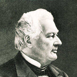 Portrait of Fillmore Millard (engraving) (b / w photo)
