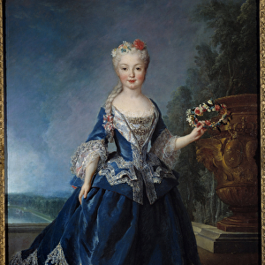 Portrait in foot of Marie Anne Victoire, Infante of Spain (1718-1781