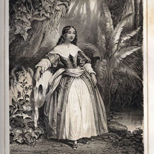 Portrait of Francoise d Aubigne, Marquise (Madame) de Maintenon (1635 - 1719). in "Les femmes illustres de la France"by Countess DROHOJOWSKA. ILLUSTRES OF DRUTS OF MM JULES AND BAYALOS. circa 1850