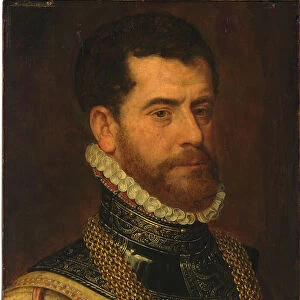 Portrait of a gentleman, with the monogram of Don Gaspar de Haro y Guzman (oil on panel)