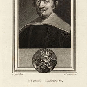 Portrait of Giovanni Lanfranco, Italian painter of the Baroque period, 1582-1647