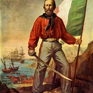 Portrait of Giuseppe Garibaldi (1807-1882) during the landing of Thousand at Marsala, 11 May 1860 (painting)