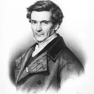 Portrait of Gustave Gaspard Coriolis (1792-1843) engraved by Zephirin Felix Jean Marius