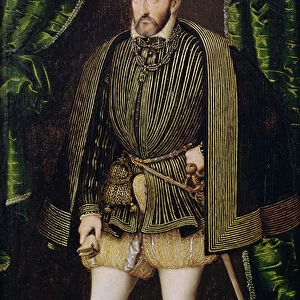 Portrait of Henri II (1519-59) (oil on panel)