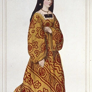 Portrait of Isabella of Portugal (1397-1472) Duchess of Burgundy wife of Philip the Good