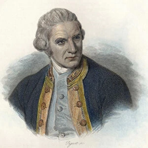 Portrait of James Cook (1728-1779), English navigator. in "