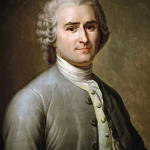 Portrait of Jean-Jacques Rousseau, Swiss philosopher (pastel, 1874)
